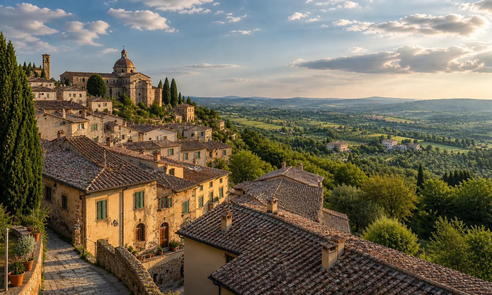 Tuscany countryside view